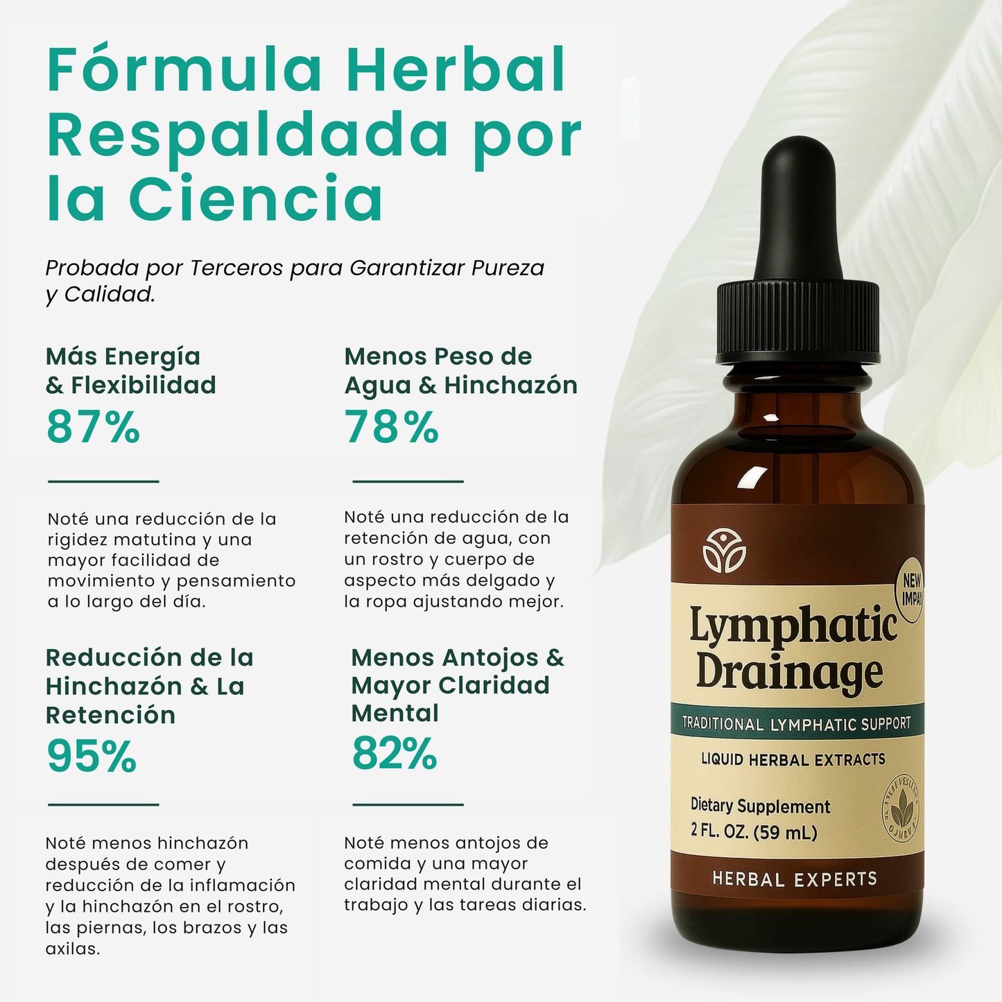 Drenaje Linfático Líquido – Rostro Afinado, Piernas Ligeras, Vientre Plano